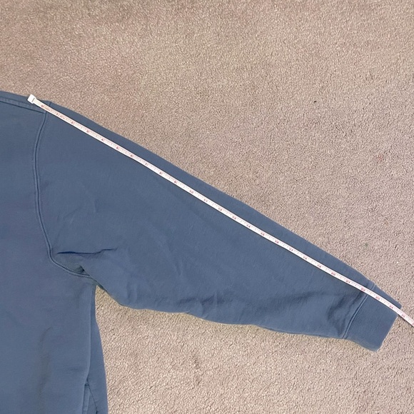 Oversized Dusty Blue Quarter Zip with Pockets - Picture 4 of 5